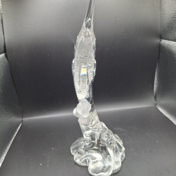 Lenox Fine Crystal Swordfish Water Dance Sculputre Germany Retired 8.5” - Picture 2 of 6